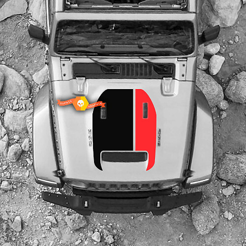Mojave Style Hood Scoop Vinyl Decal for Jeep Wrangler