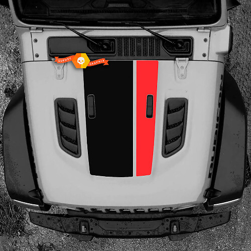 Twin Hood Stripes Vinyl Decal for Jeep Wrangler Rubicon