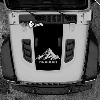 Hood Jeep RUBICON Wrangler JL Vinyl  Mountains 2018 + Up Decal Sticker Graphics