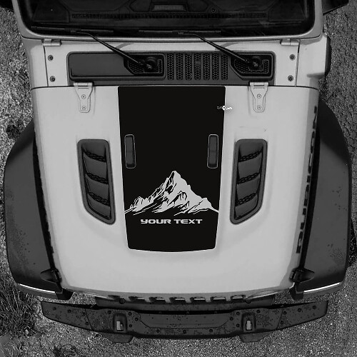 Rubicon Mountains Hood Vinyl Decal Sticker Graphics for Jeep Wrangler JL