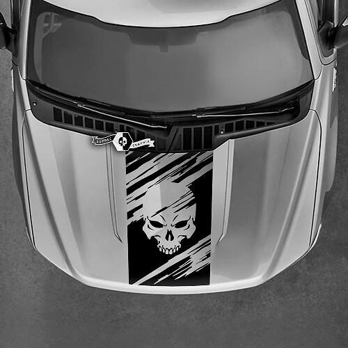 Punisher Destroyed Hood Graphics Decals Stickers for Ford Maverick
