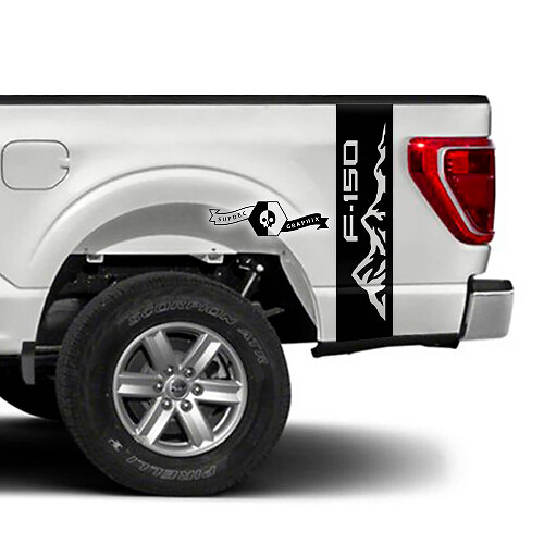 Bed Mountains Side Stripe Graphics Decals Stickers for Ford F-150 XLT