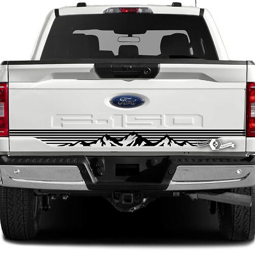 Tailgate Stripe Mountains Shadow Side Graphics Decals Stickers for Ford F-150 XLT