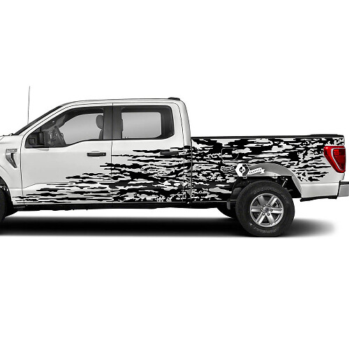 Side Doors Logo Splash Mud Graphics Decals Stickers for Ford F-150 XLT
