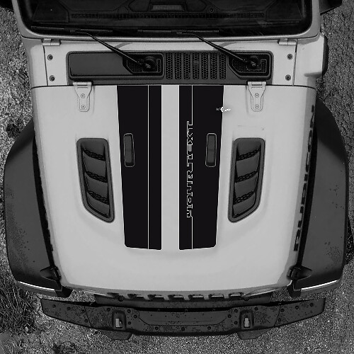 Rubicon Banner Dual Hood Vinyl Decal Sticker Graphics for Jeep Wrangler JL