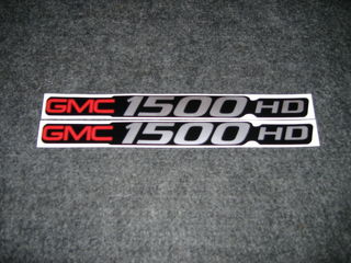 2 GMC 1500 HD DECALS GMC 1500 HD SIERRA BADGE DECALS STICKERS