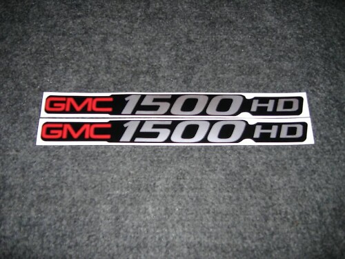 GMC 1500 HD Badge Vinyl Decals Set for Sierra Truck