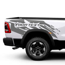 Mud Splash Bed Side Vinyl Decal Kit for Dodge Ram 1500 Rebel_3