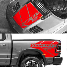 GT Style Hood and Bed Side Vinyl Decal Kit for Dodge Ram 1500 Rebel_2