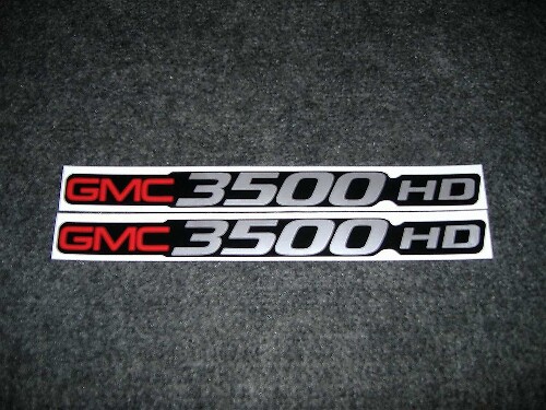 2 Gmc 3500 Hd Decals Gmc C3500 Heavy Duty Sierra Yukon Size Badge Decals Stickersdecals Stickers