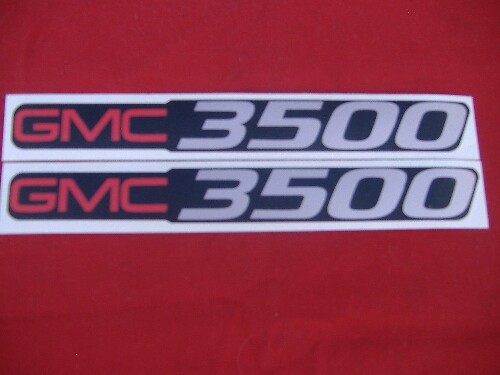 2 GMC 3500 DECALS GMC 3500 SIERRA SIZE BADGE DECALS STICKERS