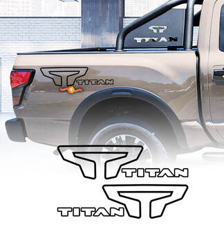 2 Decal sticker kit For Nissan TITAN Bed Decal Sticker Graphic