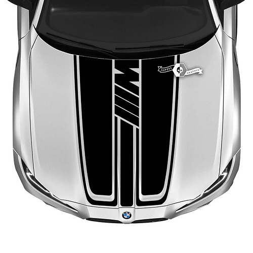 2021+ BMW M4 M3 G80 G82 G83 M Performance Hood M Logo Vinyl Decal Sticker