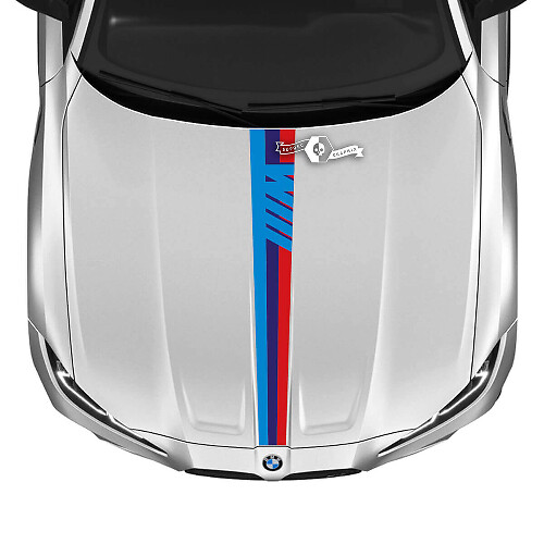 M Performance Triple Hood Vinyl Decal For BMW M4 M3 G80 G82 G83 2021+