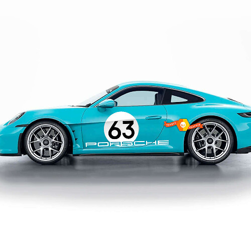 60th Anniversary S/T Style Side Door Decal Kit for Porsche 911 2023