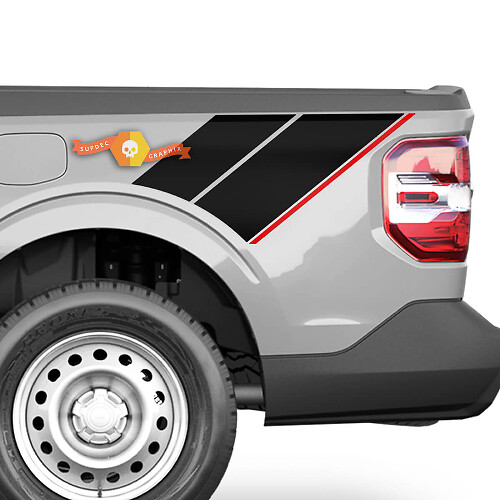 Dual Stripes Bedside Vinyl Decal Kit for Musclecar Maverick FX4