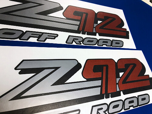 Z92 Off Road Vinyl Decal Set for GMC Sierra Yukon Canyon