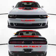 Custom Text Front & Rear Bumper Vinyl Decal Kit for Dodge Challenger _3
