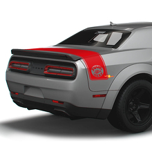 Custom Text & Super Bee Trunk Rear Stripe Vinyl Decal for Dodge Challenger_3