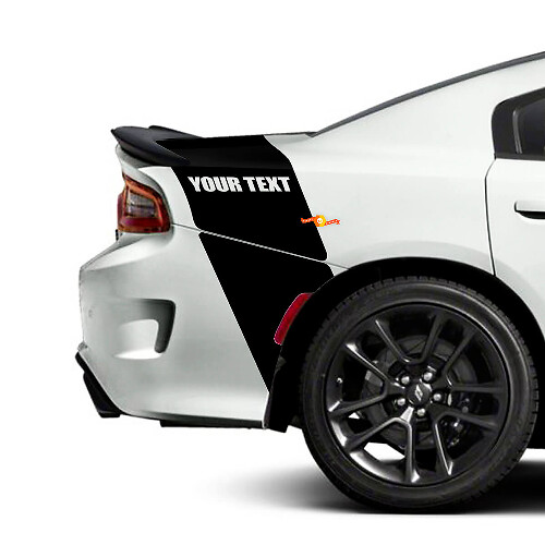 Custom Text Rear Tailband Stripe Vinyl Decals for Dodge Charger