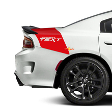 Powered By Custom Text Rear Tailband Stripe Vinyl Decals for Dodge Charger_2