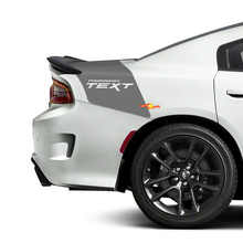 Powered By Custom Text Rear Tailband Stripe Vinyl Decals for Dodge Charger_3