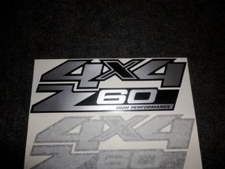 Z60 stickers decal High Performance  truck carbon fiber cut SET