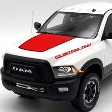 Custom Text and Blackout Hood Vinyl Decals Set for Dodge Ram 2500 Power Wagon_2