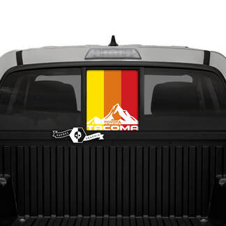 Toyota Tacoma SR5  Pick-up Truck Rear Window  Vintage Classic Colors  Old School SunSet Vinyl Decals Graphic Sticker