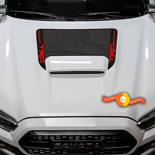 Toyota Tacoma TRD Off road Sport PRO Hood Scoop Racing 3 colors Sticker Decal Graphics 2016-2024