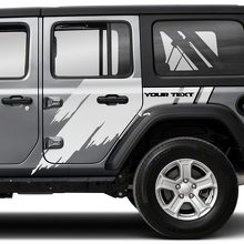 Splash Doors Side Mud Graphic Sticker Decal 2 Colors for Jeep Wrangler Unlimited JK 4 Door 2