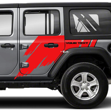 Splash Doors Side Mud Graphic Sticker Decal 2 Colors for Jeep Wrangler Unlimited JK 4 Door 3