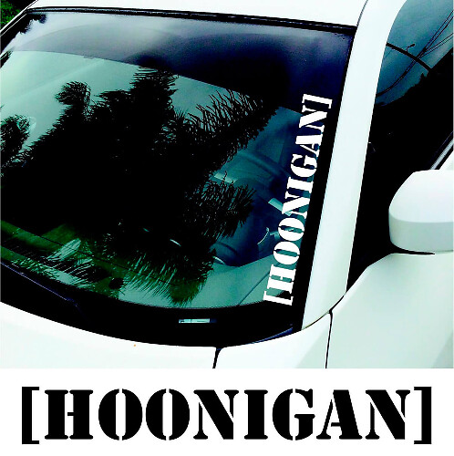 Hoonigan Lettering Windscreen Vinyl Decal Set 