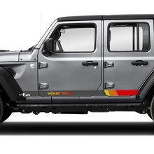 Topographic Map Side Stripe Custom Text Vinyl Sticker Decal for Jeep Wrangler Unlimited 2