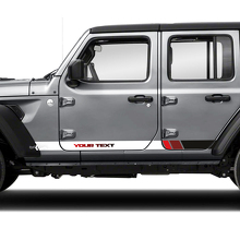 Topographic Map Side Stripe Custom Text Vinyl Sticker Decal for Jeep Wrangler Unlimited 3