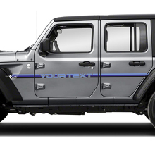 Accent Line Doors Side Stripe Custom Text Vinyl Sticker Decal for Jeep Wrangler 3