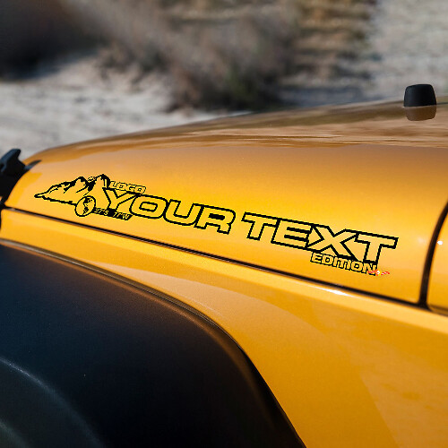 Travel Style Hood Vinyl Decal for Jeep Rubicon Wrangler Sahara