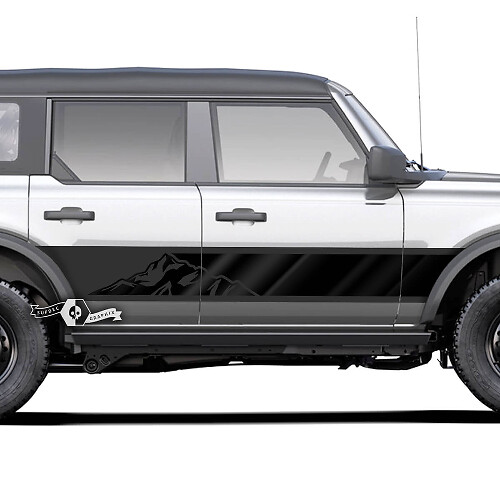 Mountains Style Rocker Panel Side Decals for Ford Bronco