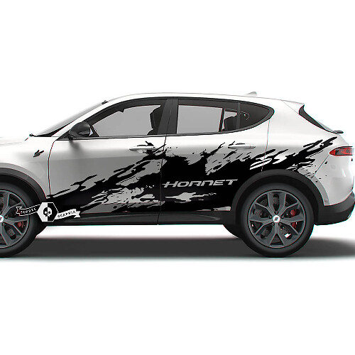Pair Doors Side Stripes Splash Wrap Vinyl Decals Stickers for Dodge Hornet