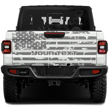 USA Flag Distressed Wrap Tailgate Vinyl Stickers Decals for Jeep Gladiator 2