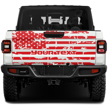 USA Flag Distressed Wrap Tailgate Vinyl Stickers Decals for Jeep Gladiator 3