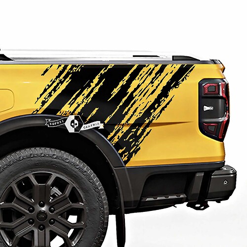 Destroyed  Bed Side Vinyl Decals for Musclecar Ranger power truck