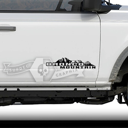 Doors Mountains Side Panel Vinyl Decals for Ford Bronco