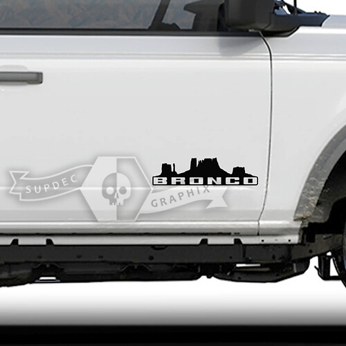 Valley Silhouette Side Door Vinyl Decal Sticker for Musclecar horse