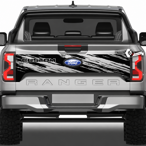 CUSTOM Mud Brush Tailgate Panel Tailgate Vinyl Decal Sticker for Ford Ranger