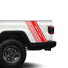 Bed Side Fender Tire Tracks 4x4 Off-Road Racing Stripe Kit Outline Vinyl Decal Sticker Pair for Jeep Gladiator 3
