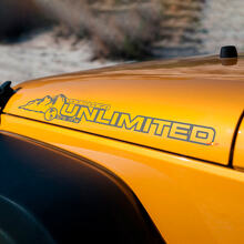 Unlimited Hood Vinyl Decal Rubicon Sahara Wrangler 2