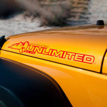 Unlimited Mountains Hood Vinyl Decal Rubicon Sahara Wrangler_3