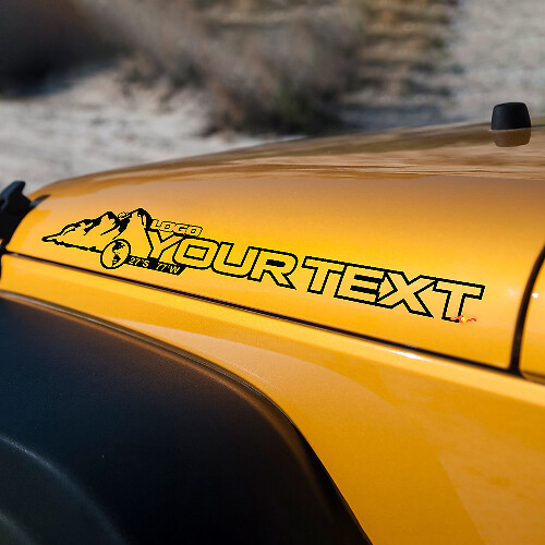 Mountains Style Hood Vinyl Decal Rubicon Sahara Wrangler 