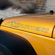 Mountains Style Hood Vinyl Decal Rubicon Sahara Wrangler  2